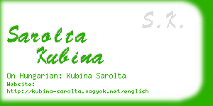 sarolta kubina business card